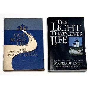 Lot 2 Pocket Bible Booklets Gospel of John CEV 1992 & Book of Romans KJV 1988